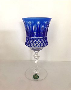 TAÇA VINHO TINTO CRISTAL - IMPERATTORE BY STRAUSS - COR AZUL - CX 1 PC