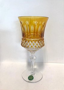 TAÇA ÁGUA CRISTAL IMPERATTORE BY  STRAUSS - COR AMARELO  - CX 1 PC