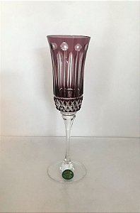 TAÇA CHAMPAGNE CRISTAL IMPERATTORE BY STRAUSS - COR AMETISTA -  CX 1 PÇ