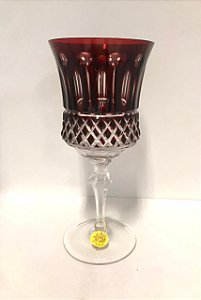 TAÇA ÁGUA CRISTAL STRAUSS - COR VERMELHO - CX 1 PC