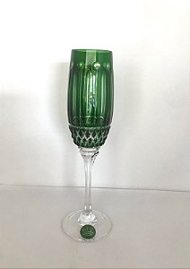 TAÇA CHAMPAGNE CRISTAL STRAUSS - COR VERDE  - CX 1 PÇ