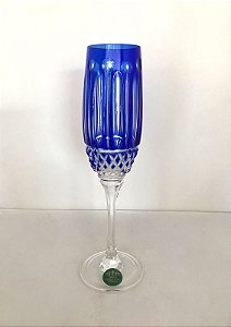 TAÇA CHAMPAGNE CRISTAL STRAUSS - COR AZUL - CX 1 PC