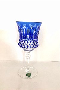 TAÇA VINHO BRANCO CRISTAL - IMPERATTORE BY STRAUSS - COR AZUL - CX 1 PC