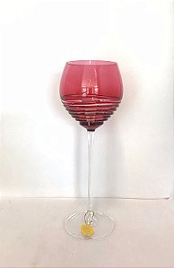 TAÇA ÁGUA CRISTAL - STRAUSS - COR RUBI - CX 1 PCS