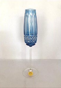 TAÇA CHAMPAGNE CRISTAL STRAUSS - COR AZUL CLARO - CX 1 PC
