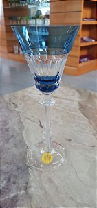 TAÇA VINHO BRANCO CRISTAL  STRAUSS - COR AZUL CLARO - CX 1 PÇ