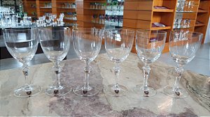 TAÇA BURGUNDY CRISTAL IMPERATTORE BY   STRAUSS - CX 6 PCS
