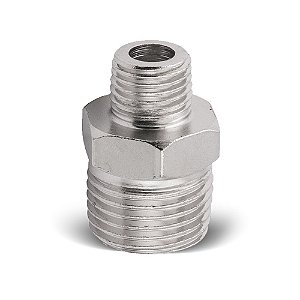 Conexões diversas Niple - NPT 1/4 - 8MM - Latão Cromado