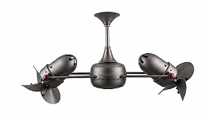 Ventilador Teto Duplo 110/220v Titanio Gerbar Pas na cor