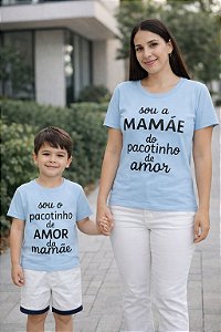 Kit Camiseta Tal Mãe Tal Filho Frases Amor