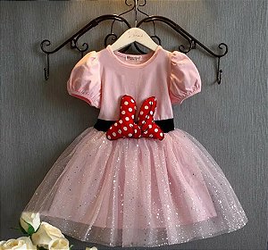 Vestido de festa infantil Minnie Rose Luxo