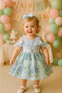 Vestido de Festa Infantil Frozen