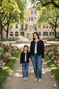 Mãe e filha Casaco Preto