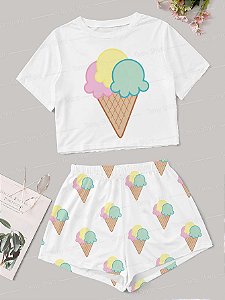 Pijama Verão personagem Doces