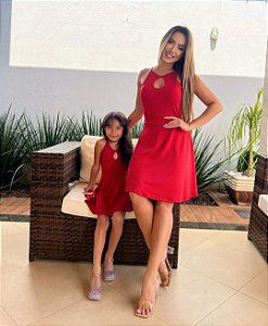 Kit vestido Mãe e filha Gabriela Vermelho