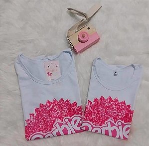 Kit T-shirts Mãe e Filha Barbie