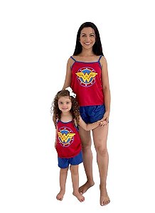Pijama Infantil Alça Mulher Maravilha