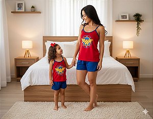 Pijama Infantil Alça Mulher Maravilha