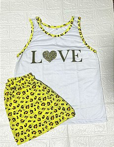 Pijama Adulto Feminino Regata Love