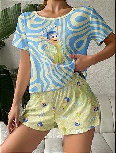 Pijama Adulto Feminino Divertidamente Alegria