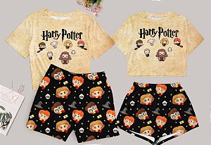Kit Pijama Casal Harry Potter Verão