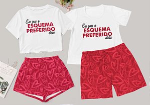 Kit Pijama Casal Esquema Verão