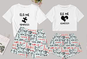 Kit Pijama Casal Peça Verão
