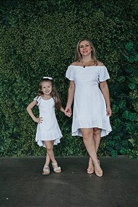 Kit Vestido Mãe e Filha Isadora Branco