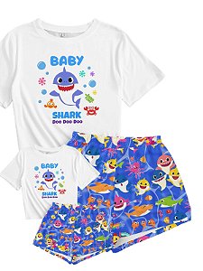 Kit Pijama Pai e filho Baby Shark