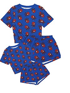 Kit Pijama Pai e filho Homem Aranha Azul