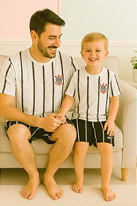 Kit Pijama Pai e Filho (a) Corinthians