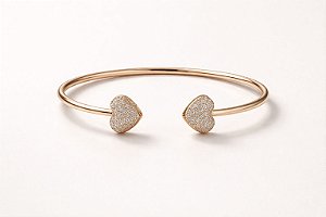 Bracelete Coração Duplo Luminoso – Símbolo de Amor Eterno