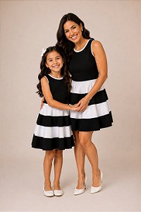 Vestido Mãe e Filha Preto e Branco | Tal Mãe Tal Filha
