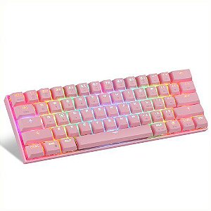 Teclado Mecânico Motospeed CK62 Bluethooth (Rosa)