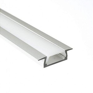 Perfil de LED Alumínio Embutir Barra 2m