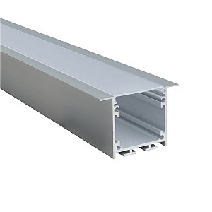 Perfil de LED Alumínio Embutir 5x3,5cm Barra 2m