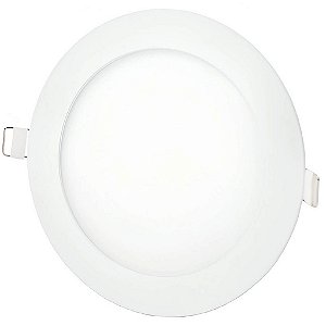 Plafon LED 12w Embutir Redondo Branco Neutro