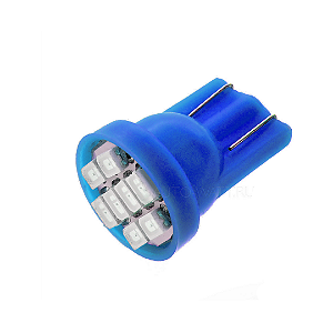 Lâmpada Automotiva Para Farol Pingão 8 Leds - Azul