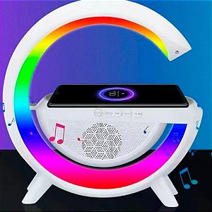 Luminária G Speaker de Mesa (Luminária Rgb, Caixa de Som, Carregador Indução)