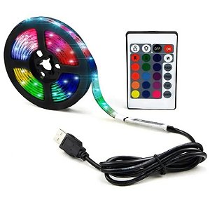 Fita de LED 5050 com 5 Metros RGB/USB 5v