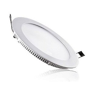 Plafon LED 18w Embutir Redondo Branco Frio