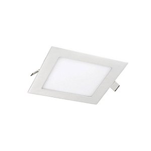 Plafon LED 6W Embutir Quadrado Branco Quente