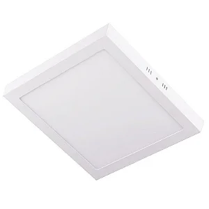Plafon LED 12W Sobrepor Quadrado Branco Frio