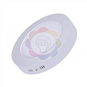 Plafon Led 12W Sobrepor Redondo Branco Frio