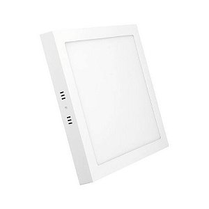 Plafon LED 24w Sobrepor Quadrado Branco Frio