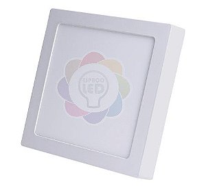 Plafon Led 24w Sobrepor Quadrado Branco Quente