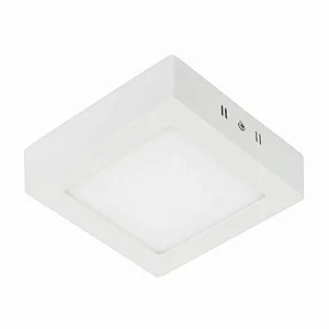 Plafon LED 6w Sobrepor Quadrado Branco Quente