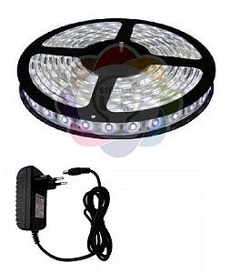 Fita de LED 5050 com 5 Metros Branco Frio