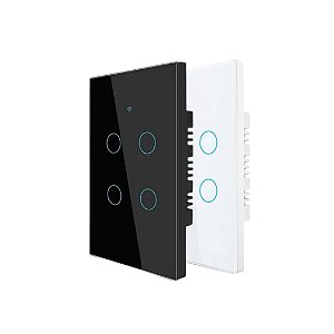 Interruptor Smart Touch Wifi Inteligente 4 Botão