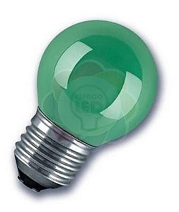 Lâmpada Bulbo LED Bolinha 1w E27 Verde